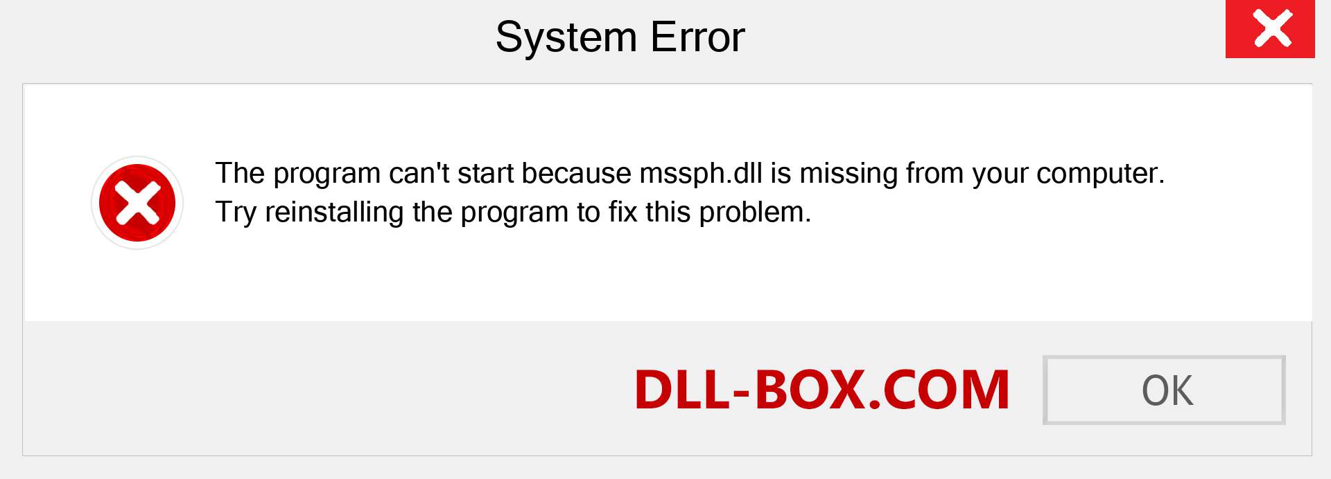  mssph.dll file is missing?. Download for Windows 7, 8, 10 - Fix  mssph dll Missing Error on Windows, photos, images