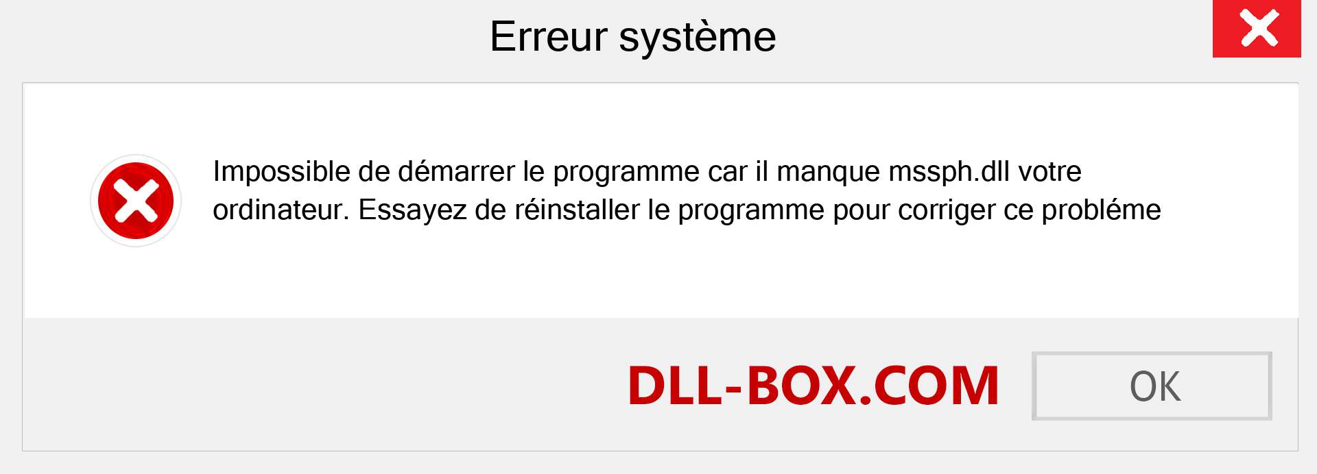 Le fichier mssph.dll est manquant ?. Télécharger pour Windows 7, 8, 10 - Correction de l'erreur manquante mssph dll sur Windows, photos, images